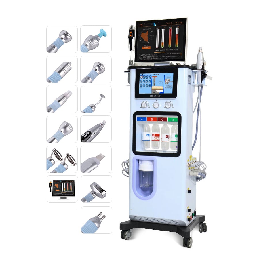 14 in 1 Hot Bubble Hydra Oxygen Facial Machine with Skin